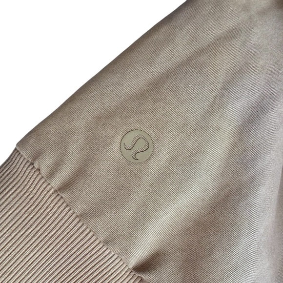 Lululemon Athletica Non-Stop Reversible Bomber Jacket In Raw Linen Size 12 - Picture 9 of 12